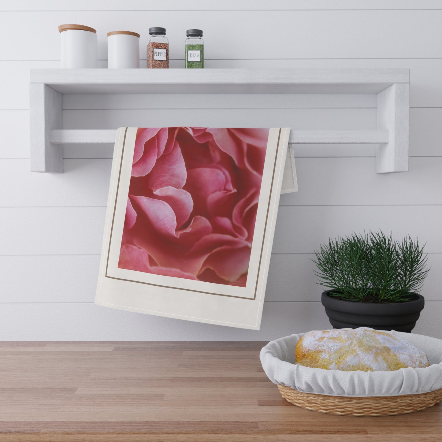 Rose Floral Tea Towel