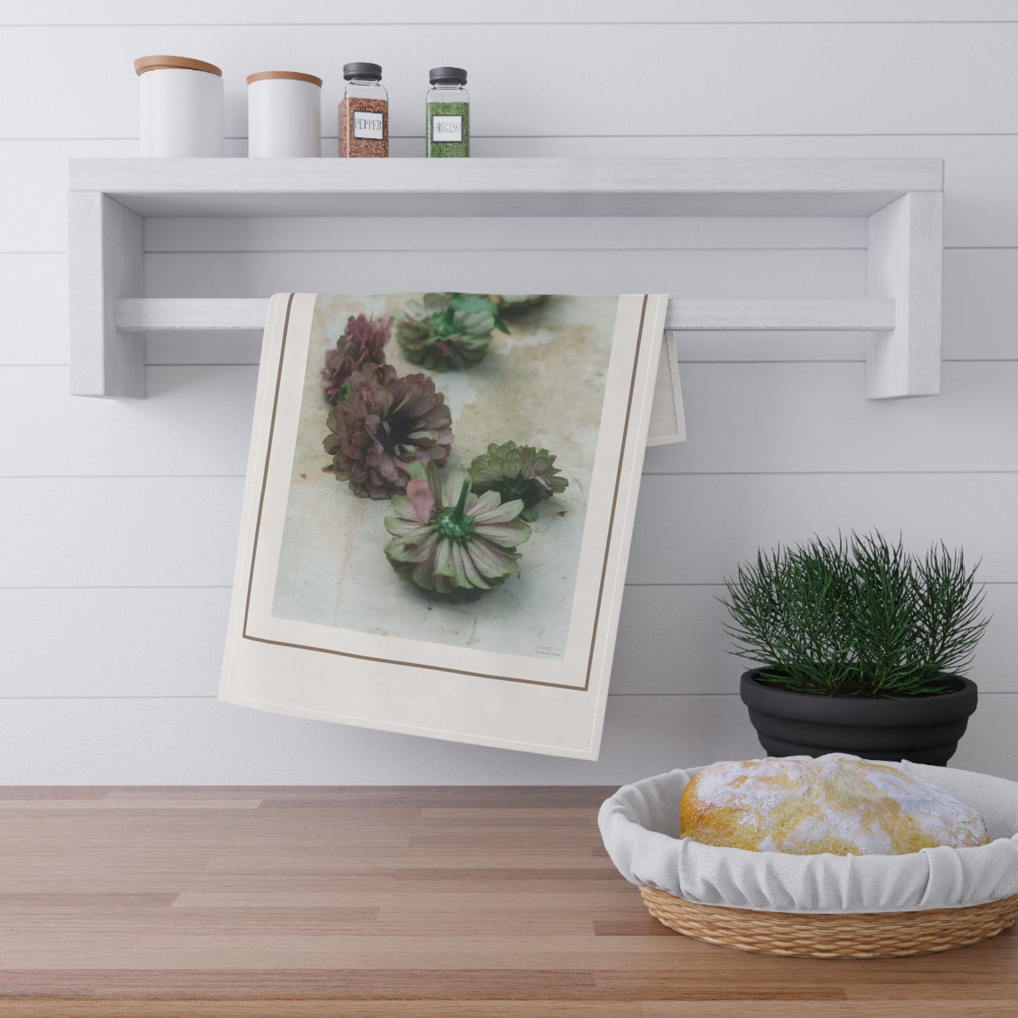 Dry Flowers Tea Towel
