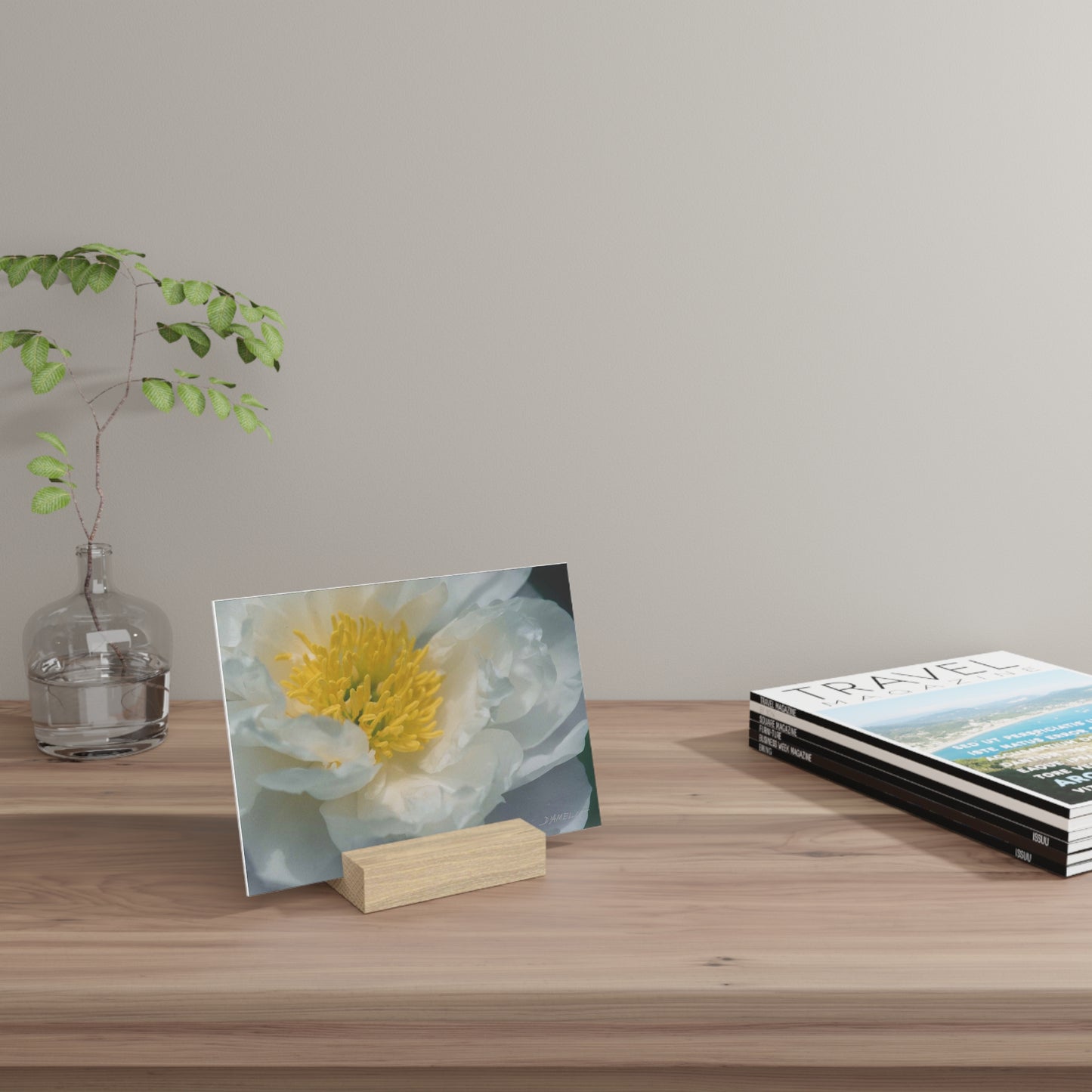Open Peony Gallery Board with Stand